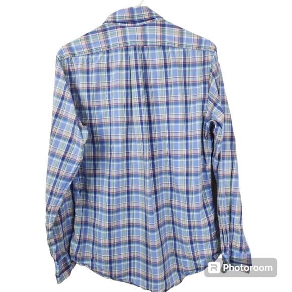 Ralph Lauren Mens Custom Fit Plaid Long Sleeve Button Down Shirt Size M - Picture 3 of 6
